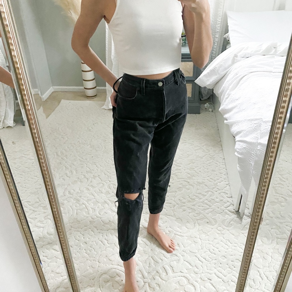 REDONE Levi’s Vintage Black Straight Loose Fit Mom Jeans